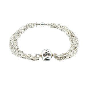 PANDORA Sterling Silver Multi-Strand One Station Clip Capture Bracelet